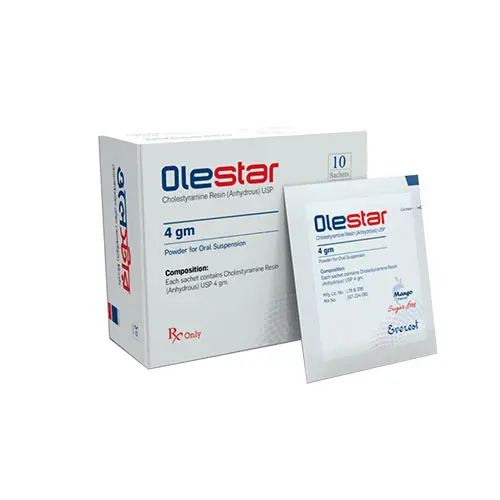 Olestar (Cholestyramine Resin 4gm) Rx Olestar (Cholestyramine Resin 4gm) Rx