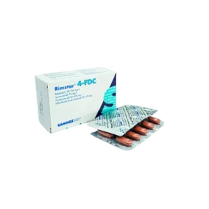 Rimstar 4-FDC (Ethambutol + Isoniazid + Pyrazinamide + Rifampicin 150 mg+75 mg+400 mg+275 mg) Rx
